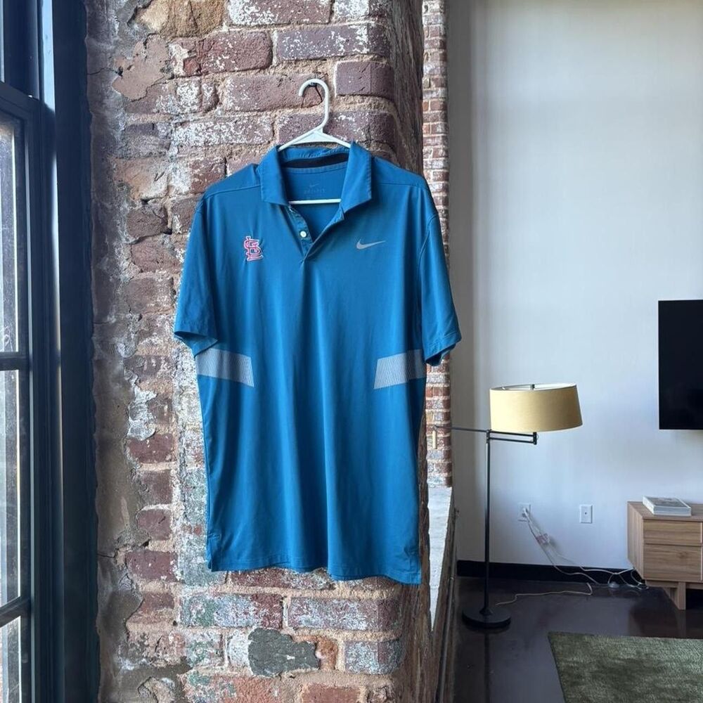 Nike Dri-Fit St. Louis Cardinals Polo Shirt Blue Men’s Medium